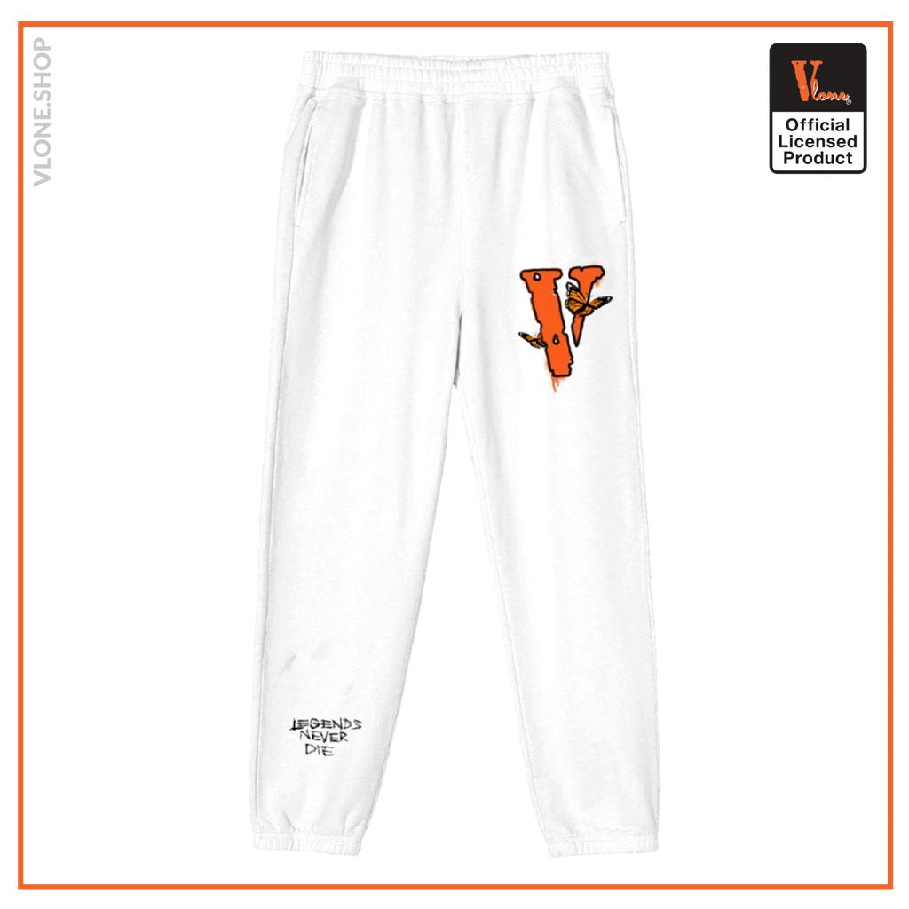 Vlone Pants & Joggers Juice WRLD x Vlone Butterfly Sweatpants White