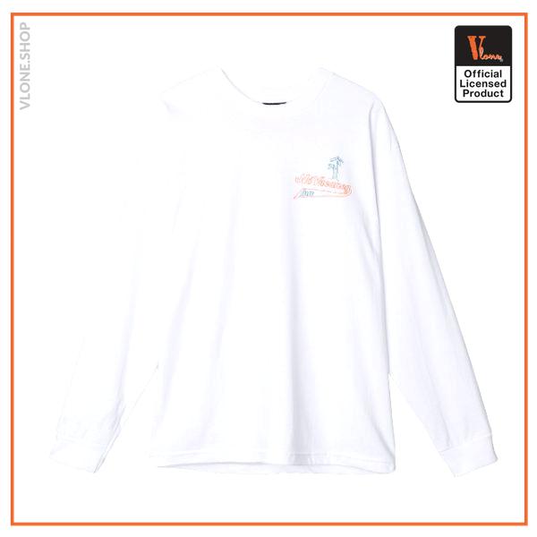 The VLONE VACANCY WAY Long Sleeve  White VL2309