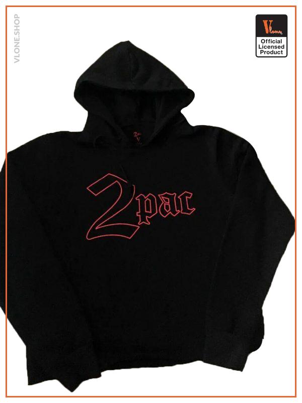 Vlone 2Pac Black Hoodie VL2309