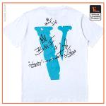 Vlone Death B4 Dishonor White T-Shirt VL2309