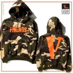 Vlone Friends Camo Hoodie Friends & V Staple VL2409