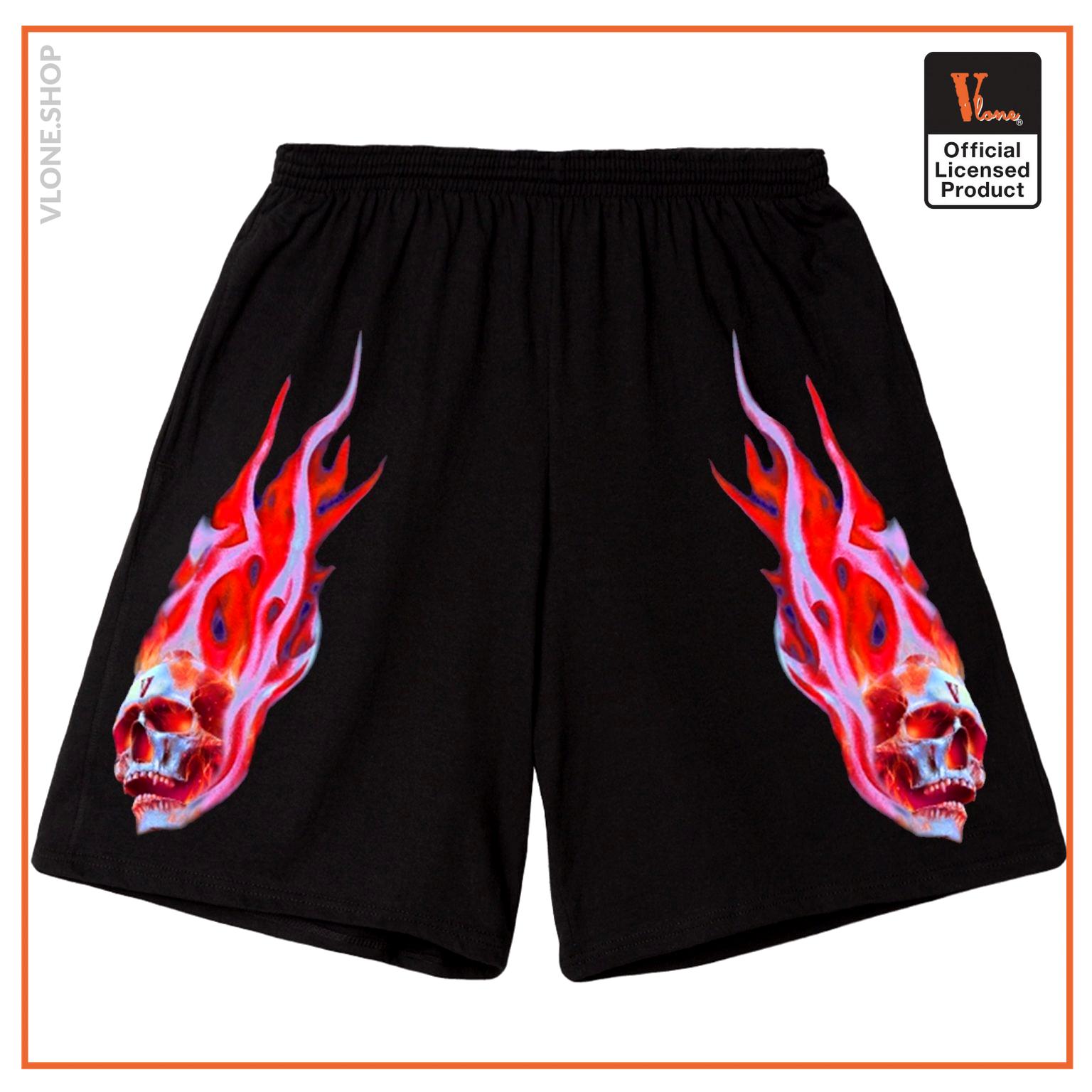 Vlone Shorts - Pop Smoke x Vlone King Of NY Shorts - Black VL2309 ...