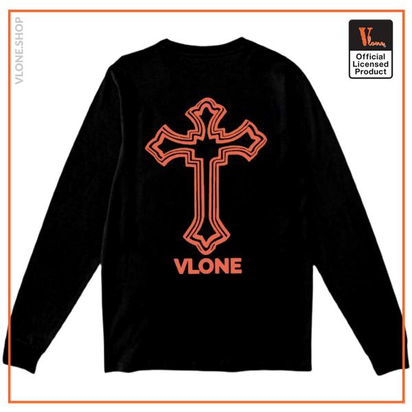 Vlone x Tupac Cross Long Sleeve  Black VL2309