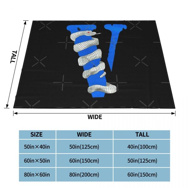 Manta con logotipo de serpiente Vlone colcha a cuadros para cama sof manta t rmica toalla 3 - Vlone Shop